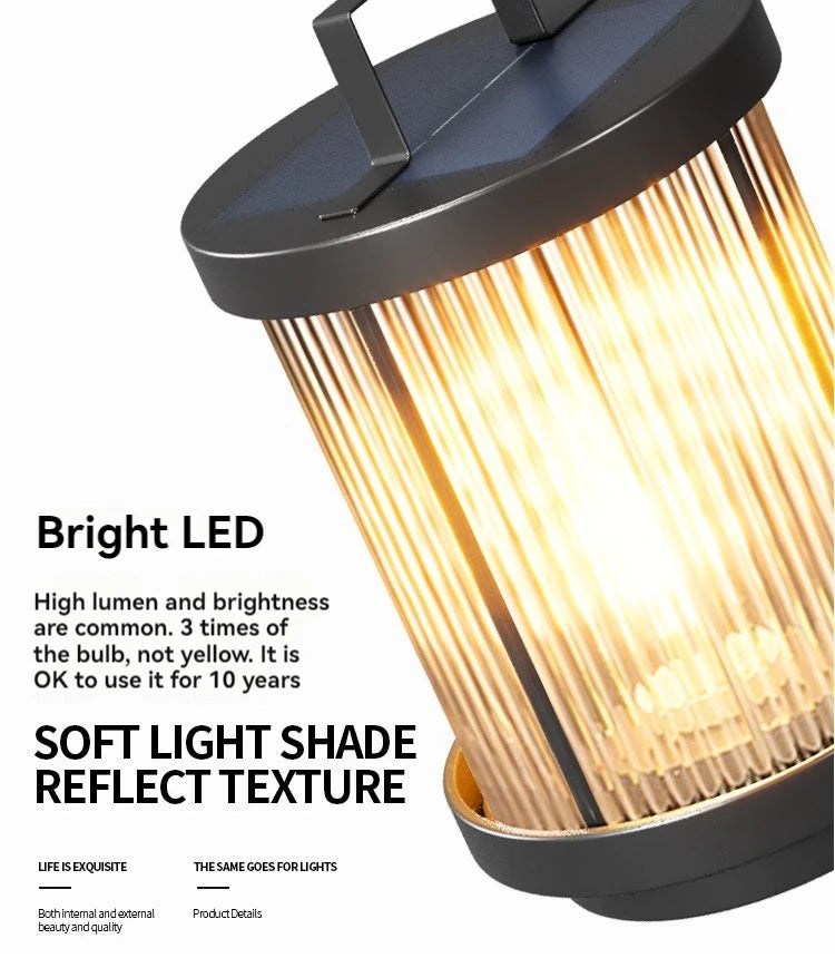 Modern Simple Clear Glass Landscape Lights Lantern Garden Solar Outdoor Light Courtyard Lawn Balcony Decoration Floor Lights