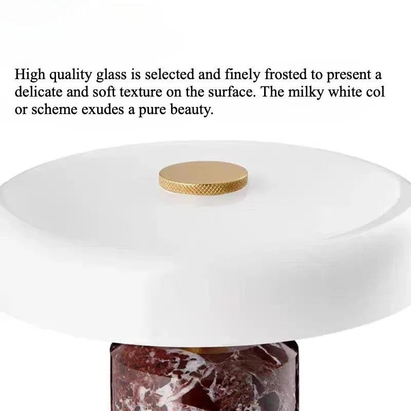 Marble luxury Table Lamps Danish Atmosphere LED Desk Light Charging Touch Switch lighting