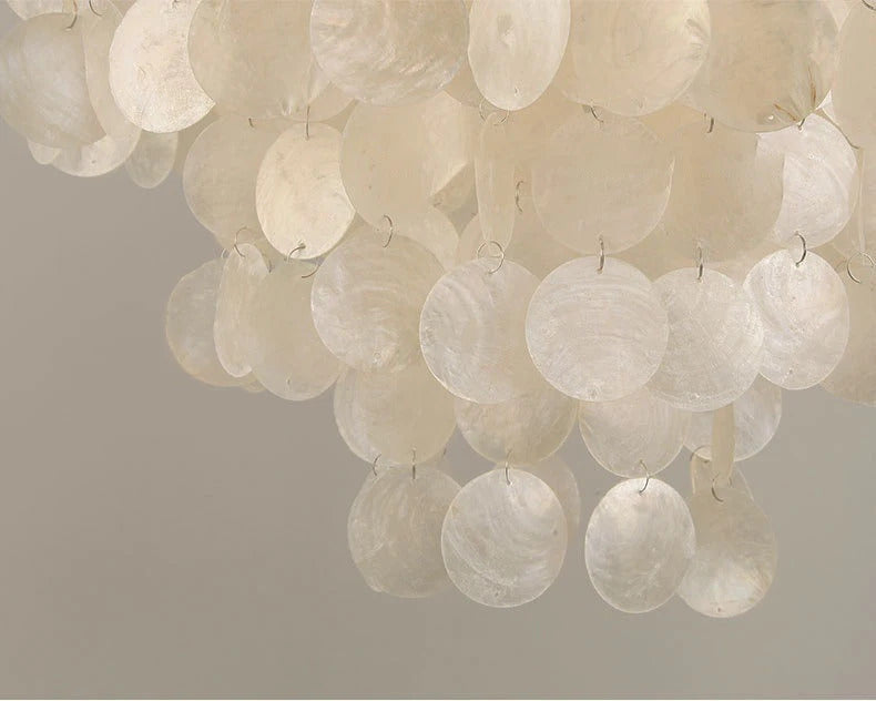 Real Shell Pendant Lights Gold Chrome Metal Romantic Beautiful Hanging Lamp Euphonious Voice E27 For Foyer Bedroom Dining Room