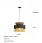 Vintage Wabi Sabi Chandelier Handmade Hemp Rope Pendant Light