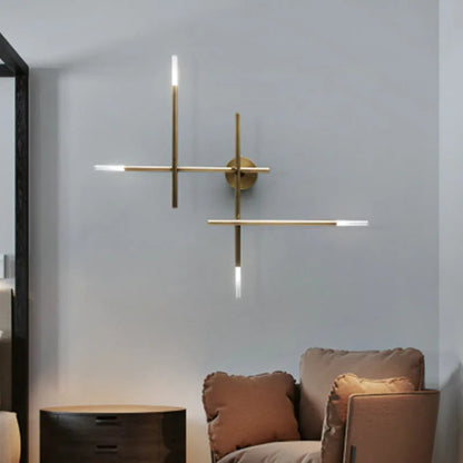 Nordic line Art Wall Lamp Modern Minimalist Creative Cross Shaped Sconce light