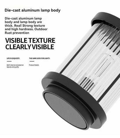 Modern Simple Clear Glass Landscape Lights Lantern Garden Solar Outdoor Light Courtyard Lawn Balcony Decoration Floor Lights