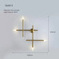 Nordic line Art Wall Lamp Modern Minimalist Creative Cross Shaped Sconce light
