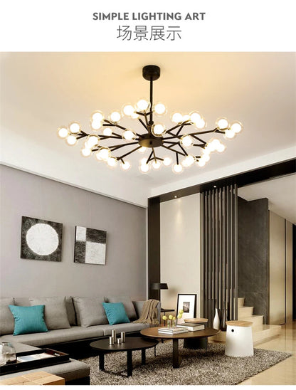 Nordic molecular chandelier G4 bulb ball chandelier
