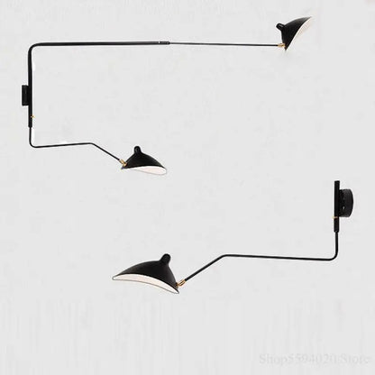 Designer Spider Serge Mouille Ceiling Lamp Black Industrial Ceiling Chandelier