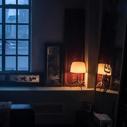 Nordic modern colorful glass lampshade three legged LED desk lamp suitable for study bedroom living room