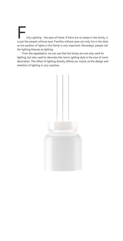 Pablo White Glass Shade Pendant Lights Desinger Nordic Led Bedside Lamp