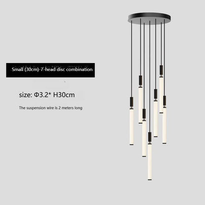 Nordic Staircase strip Pendant Light Modern Minimalist long line Villa Loft bedside Hanging Lamp