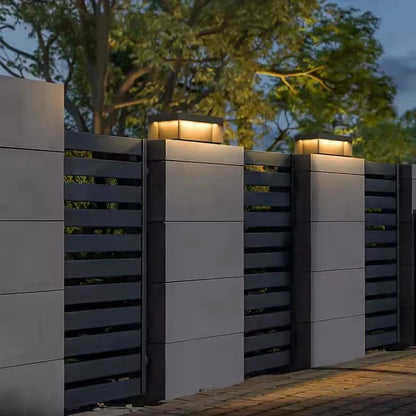 Modern Simple Solar Pillar Light High Quality Outdoor Waterproof Gate Pillar Yard Wall Light