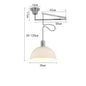 Bauhaus Telescoping Pendant Light Nordic Rocker Arm Movable swing hanging Lamps
