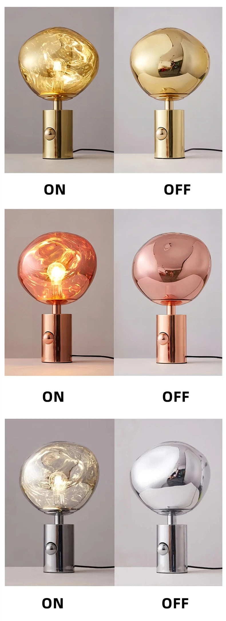 Modern Lava Lampshade LED Table Lamp Bedroom Living Room Restaurant Ambient Desk Lamp Creative Home Decoration Gifts Night Light