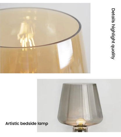 Post modern glass table light Italian Designer simple Amber art ambient office desk lamps