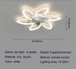 Petals LED Ceiling Fans With Light Bedroom Remote Control 220V Light Fixture