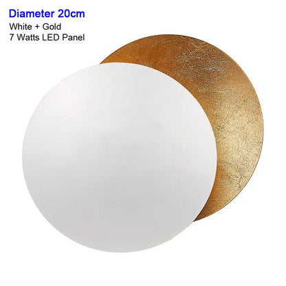 Modern Texture Designer round Wall Lamp Rotatable Black Gold round Sconce light