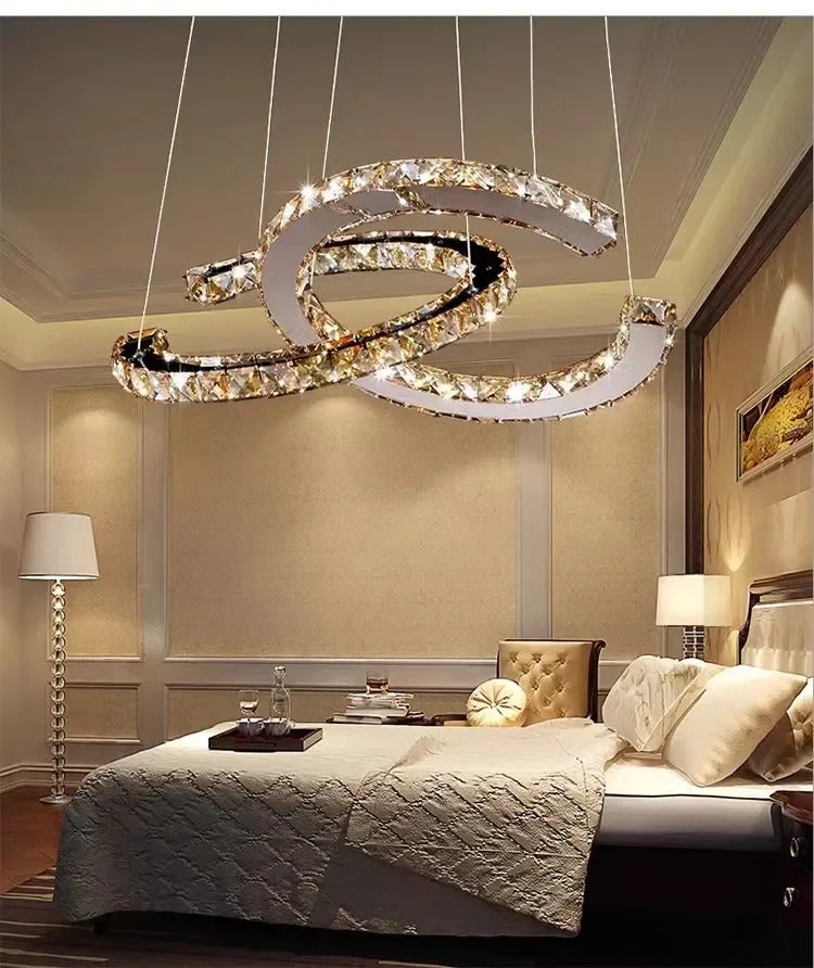 Modern Crystal Chandelier Simple Dining Room Chandelier Home Decoration hanging light fixtures