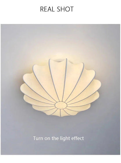 Wabi Sabi Silk Ceiling Lamps Living Room Bar Home Decor Lighting