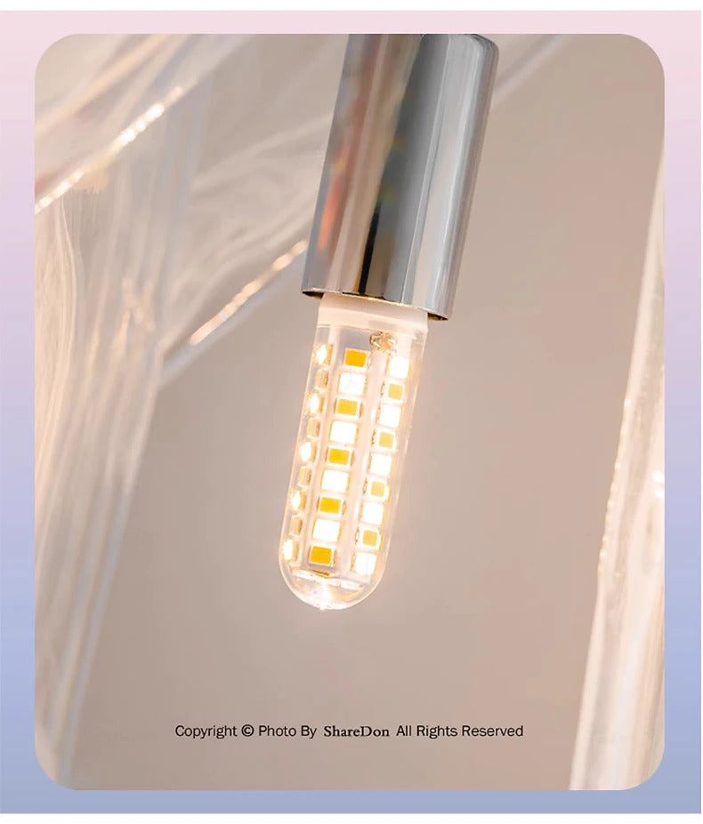 Nordic Cream Style Glass Pendant Lamp Luxury stair chandelier