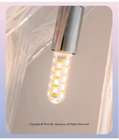 Nordic Cream Style Glass Pendant Lamp Luxury stair chandelier