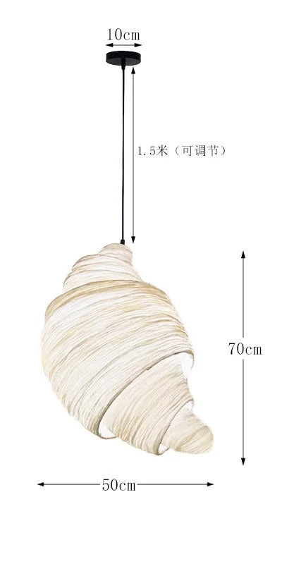 Japanese Staircase Pendant Lamp Creative Personality Art Croissant LED Chandelier