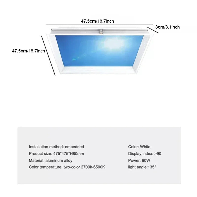 Blue sky ceiling lamp Indoor Kitchen Natural Lighting Surface ceiling light