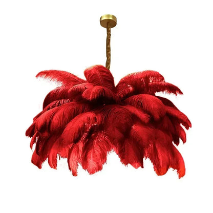 Ostrich Feather Chandelier Decor hall light