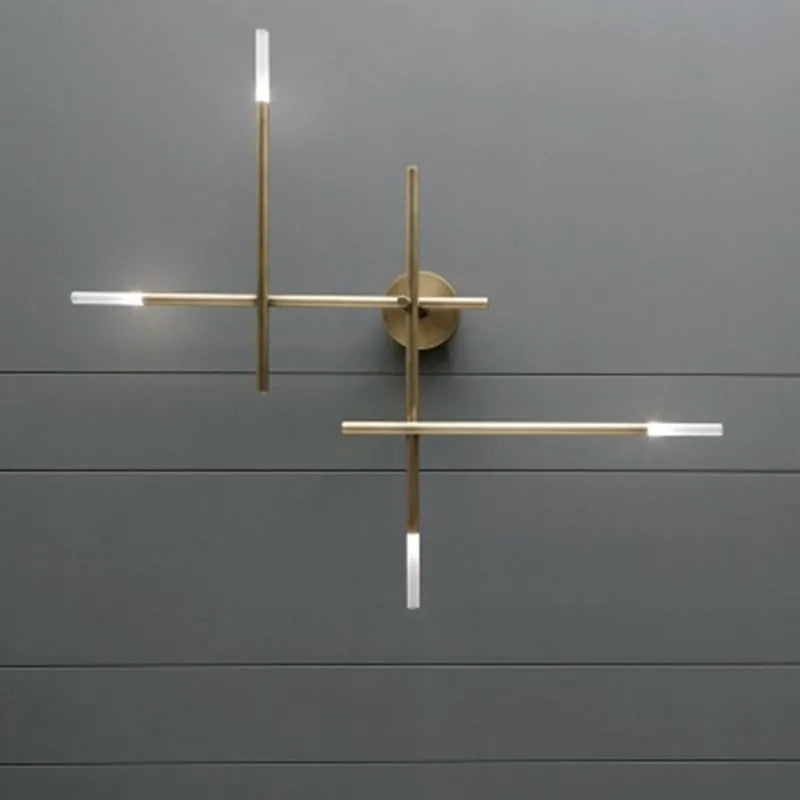 Nordic line Art Wall Lamp Modern Minimalist Creative Cross Shaped Sconce light