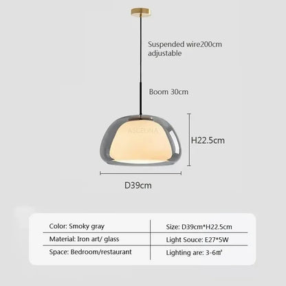 Nordic Glass Jellies Design Hanging Lamp Indoor Dining Living Room Pendant Light
