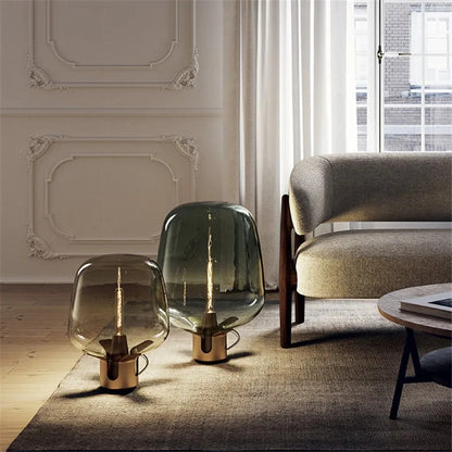 Post modern glass table light Italian Designer simple Amber art ambient office desk lamps