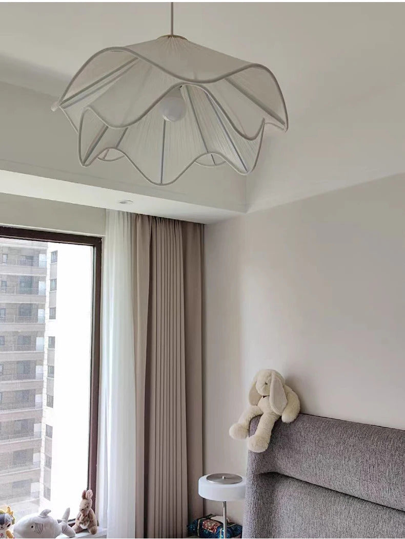 Lia Pendant lamp Nordic white fabric pendant light