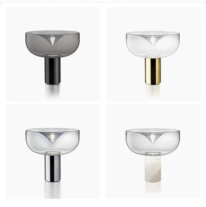 Modern Simple Bedside Table Lamp Nordic Light Luxury Radar Design Model Living Room Bedroom Bedside Light Glass Decorative LED