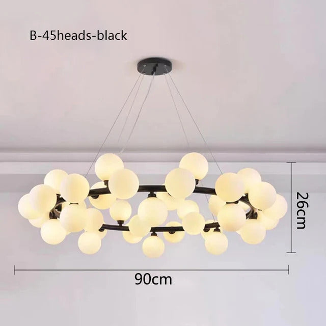 Nordic Round chandelier Glass Ball Chandeliers Living room ring scandinavian lamp fixtures