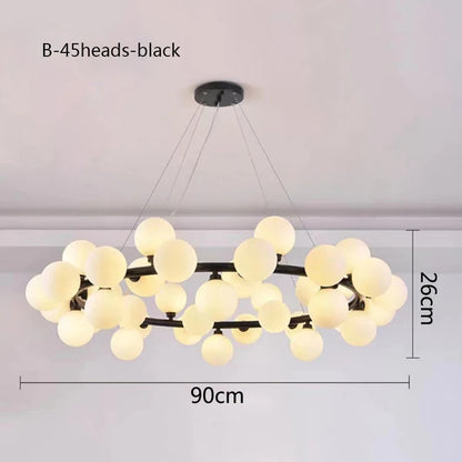 Nordic Round chandelier Glass Ball Chandeliers Living room ring scandinavian lamp fixtures