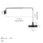 Nordic Swing Arm Black Wall Light Modern corner living room long Adjustable Wall lamp