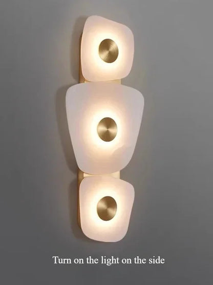Nordic Marble Wall Lamp Modern luxury gold travertine LED sconce Lighting