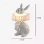 Nordic LED rabbit table lamp Designer resin rabbit desk lamp for study bedroom children's room reading led light bedside lamp
