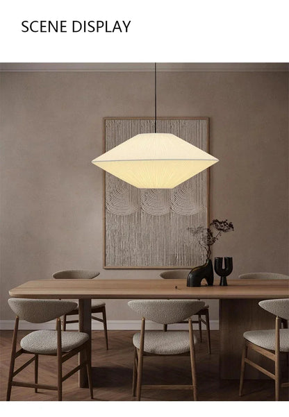 Brera Pendant Lamp Japanese Fabric Pendant Lamp Creative Dining Room B&B Ceiling Chandelier