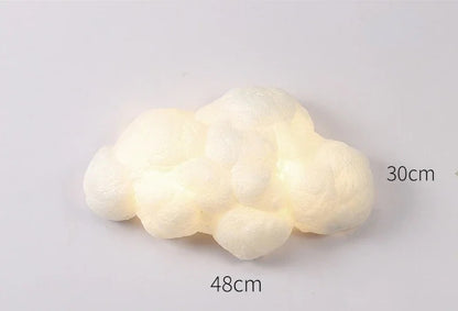 Novelty Cloud Wall Sconce Light Kids Children Bedroom Bedside Cartoon Cotton wall lamp