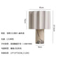 Moden Cylindrical Marble LED Table Lamps White Pleated Fabric Lampshade Living Room Bedroom Study Restaurant Reading Desk Lights