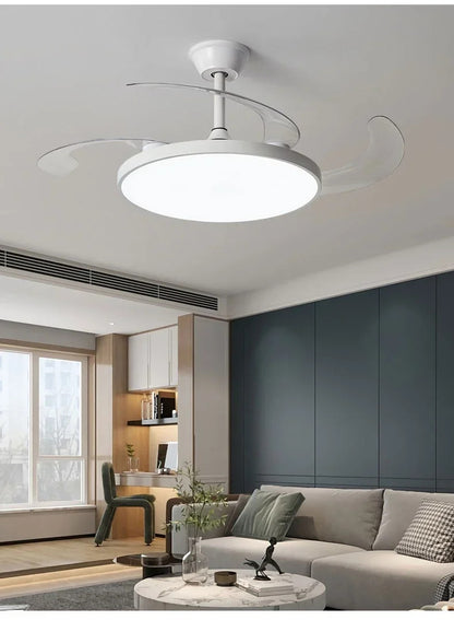 Ceiling Fan With Light Modern Remote Smart Invisible Ceiling Fan Bedroom Lamp