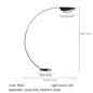Modern Fishing floor Lamp Creative Black minimalist Living Room corner sofa standing light