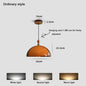 Vintage Brown Pendant Lamp Bauhaus Orange Pendant Light Retro Dining Table Hanging Lamp