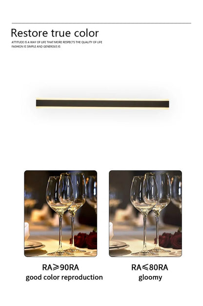 Outdoor Wall Lamps Waterproof Line Minimalist wall Lights Long Strip IP65 Wall Lights