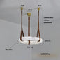 Hot selling high-end living room main light, round all copper leather pendant light, Spanish marble pendant light