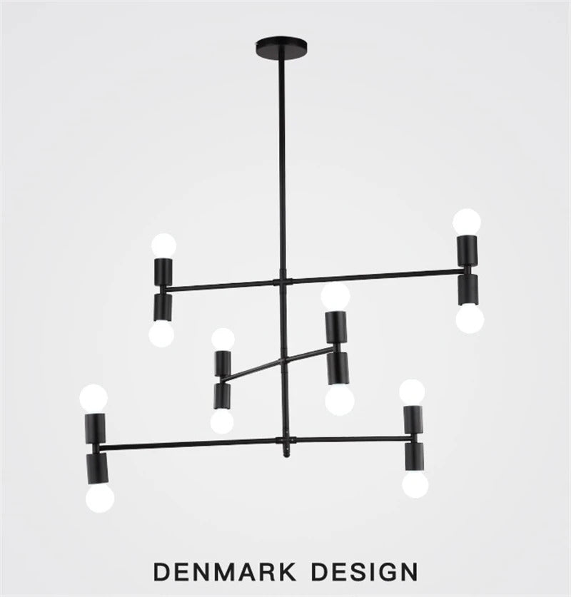 Atomium Chandeliers Post-modern Iron Art Creative Bamboo branching bubbles foyer chandelier