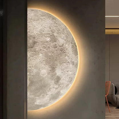 Moon Wall Painting Lamp Creative Minimalist Background wall sconce Wall picture light