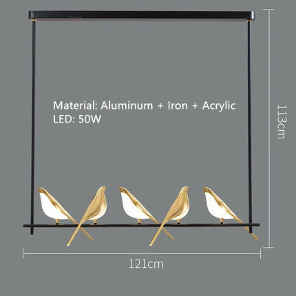 Nomi Chandelier birds chandelier Restaurant kitchen postmodern Decoration lustre design