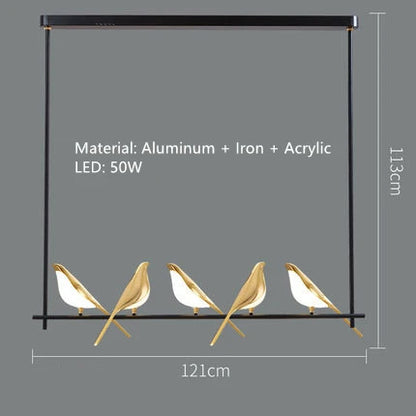 Nomi Chandelier birds chandelier Restaurant kitchen postmodern Decoration lustre design