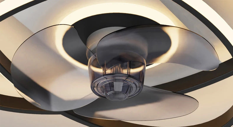 Modern bedroom decor led ceiling fan light lamp dining room remote control lamps