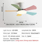 Nordic colorful Ceiling fan light Modern Children bedroom Indoor Ceiling fan lamp