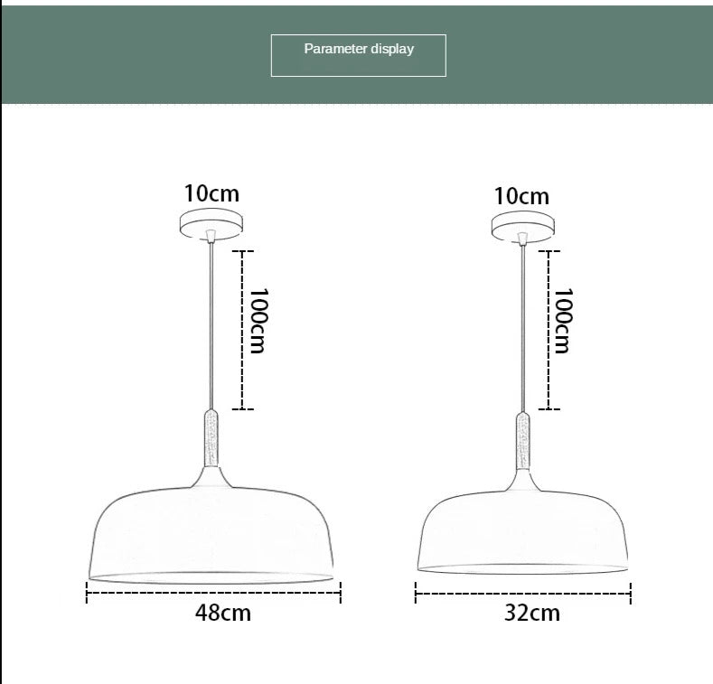 Nordic LED Modern Pendant Lights Iron Kitchen Dinning Room Hanging Lamp